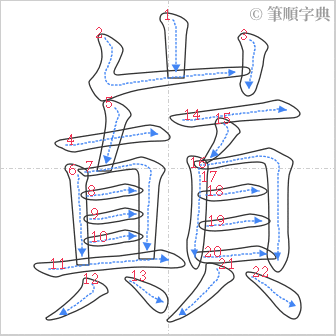 “「巔」的筆順”