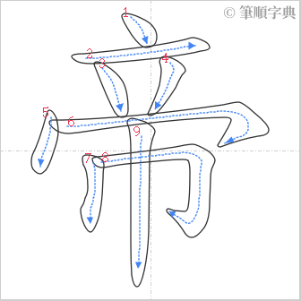 “「帝」的筆順”