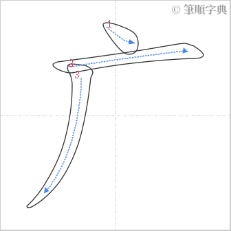 “「广」的筆順”