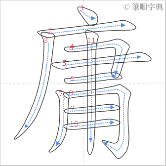 “「庸」的筆順”