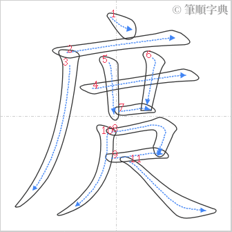 “「庹」的筆順”