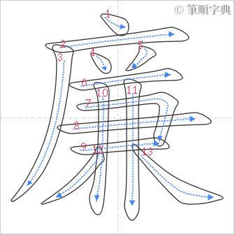 “「廉」的筆順”