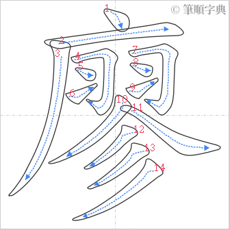 “「廖」的筆順”