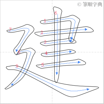 “「建」的筆順”