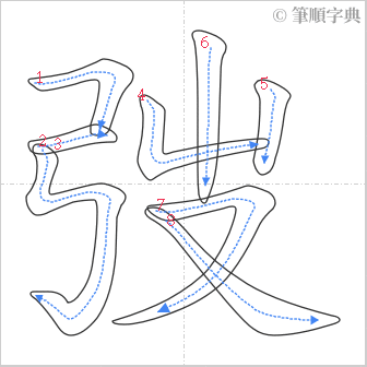 “「弢」的筆順”