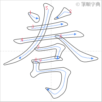 “「弮」的筆順”