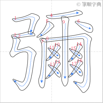 “「彌」的筆順”