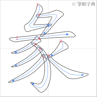 “「彖」的筆順”