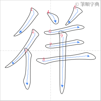 “「徉」的筆順”