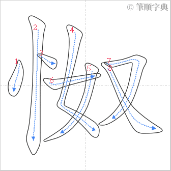 “「怓」的筆順”