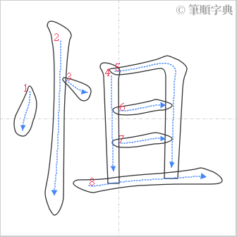 “「怚」的筆順”