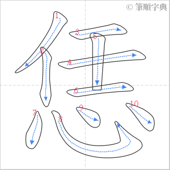 “「恁」的筆順”