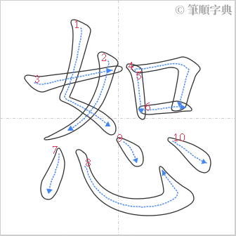 “「恕」的筆順”