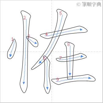 “「恠」的筆順”