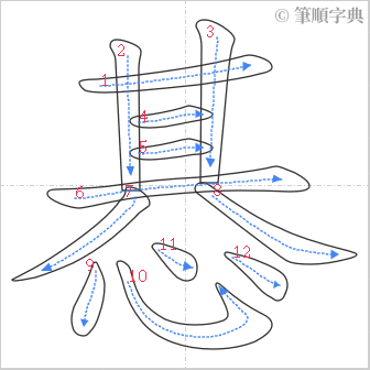 “「惎」的筆順”