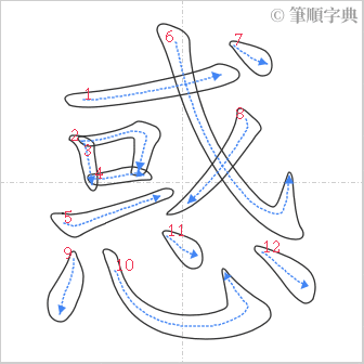 “「惑」的筆順”