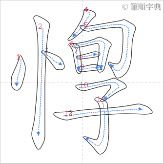 “「惸」的筆順”