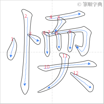 “「愞」的筆順”