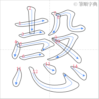 “「愨」的筆順”