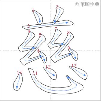 “「慈」的筆順”