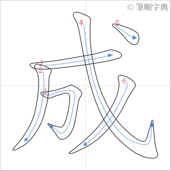 “「成」的筆順”