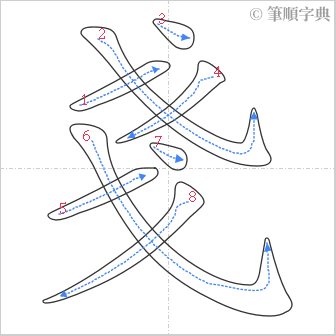 “「戔」的筆順”