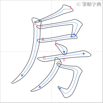 “「房」的筆順”