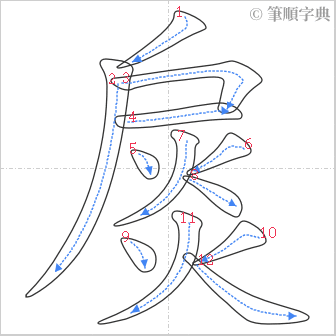 “「扊」的筆順”