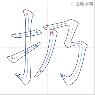 “「扔」的筆順”