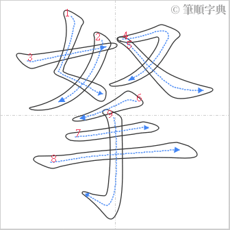 “「拏」的筆順”