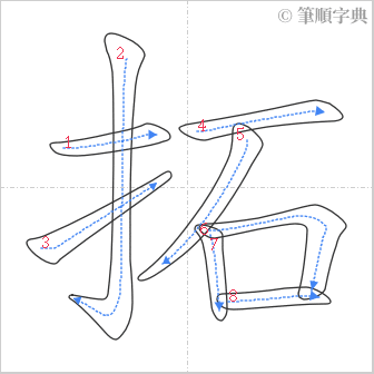 “「拓」的筆順”