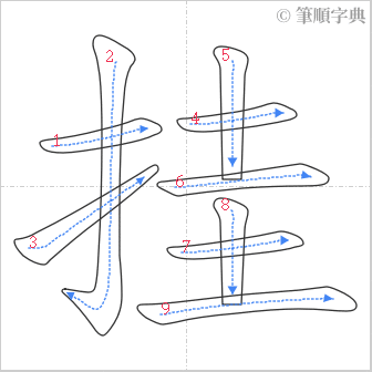 “「挂」的筆順”