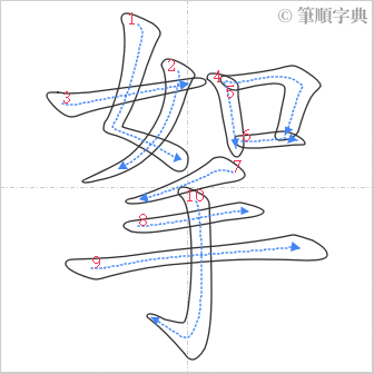 “「挐」的筆順”