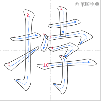 “「挬」的筆順”