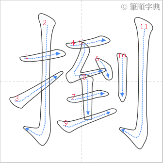 “「捯」的筆順”