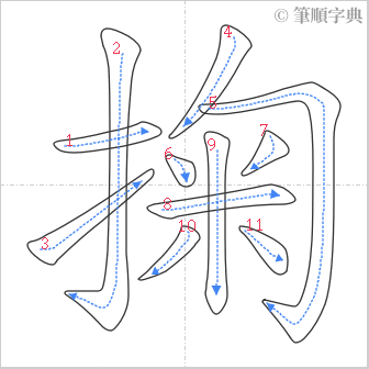 “「掬」的筆順”