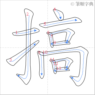 “「搞」的筆順”