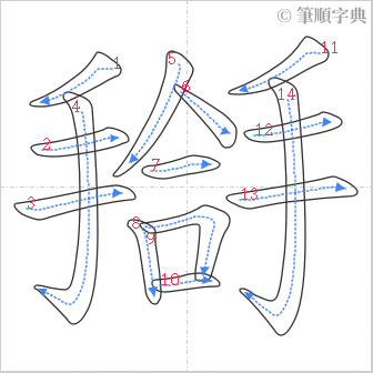 “「搿」的筆順”