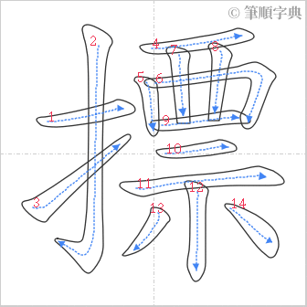 “「摽」的筆順”