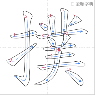 “「撲」的筆順”