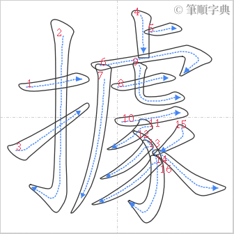 “「據」的筆順”