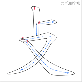 “「攴」的筆順”