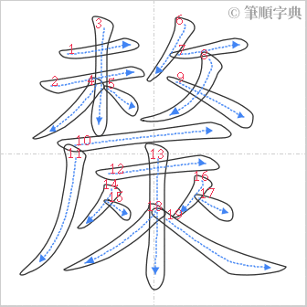 “「斄」的筆順”