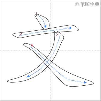 “「文」的筆順”