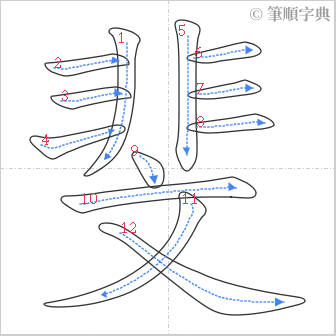 “「斐」的筆順”