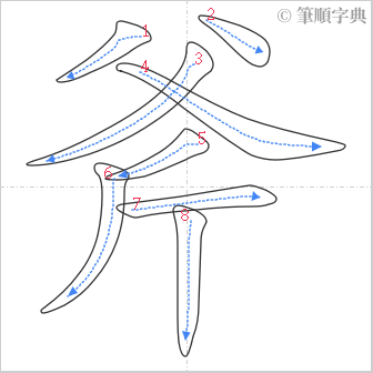 “「斧」的筆順”