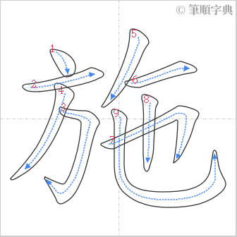 “「施」的筆順”