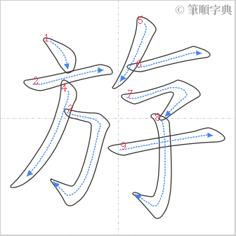 “「斿」的筆順”