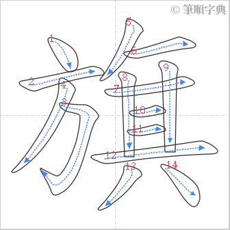 “「旗」的筆順”