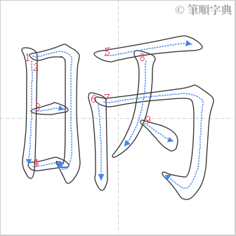 “「昞」的筆順”